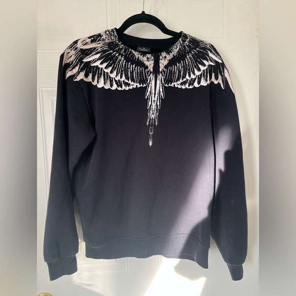 MARCELO BURLON COUNTY OF MILAN Black Icon Wings Sweatshirt - Picture 2 of 14